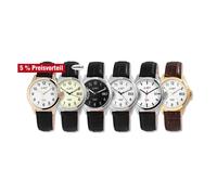 Montre - JUST - JU20151 - Acier 37 mm - Cuir 18 mm naturel - Étanche 10 ATM