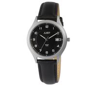 Montre - JUST - Leon - Boîtier titane 37 mm - Bracelet cuir noir 18 mm - Étanchéité 5 ATM