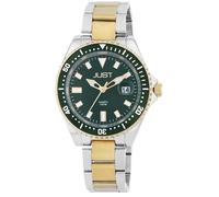 Montre - JUST - Ruben - 43 mm - Cadran vert lumineux - Acier inoxydable bicolore 10 ATM