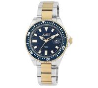 Montre - JUST - Ruben - Boîtier 43 mm - Cadran bleu - Acier inox bicolore