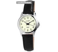 Montre - JUST - Tessa - Cuir noir - Boîtier 27 mm acier inox - Étanche 10 ATM