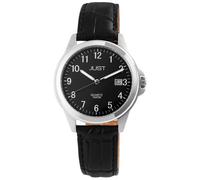 Montre - JUST - Troy - Cadran noir - Bracelet cuir noir - Etanchéité 10 ATM