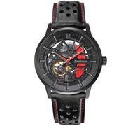 Montre - LANNIE - Paddock 338A433 - Cadran Squelette - Bracelet Cuir Noir - Étanchéité 5 Atm