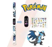 Montre Lcd Pokémon Méga-Dracaufeu X + Planche de Tatouage OFFERTE