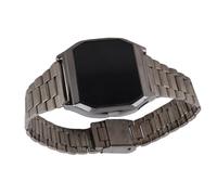 Montre LED, Chronomètre de Sport Numérique électronique Multifonctions, pour étudiant Montre de Sport Numérique Tetragonum avec Boucle Déployante Alarme Minuterie Fonction Veilleuse(Le Noir)