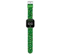 Montre LED Digitale Minecraft MIN4273 pour Enfant avec Bracelet Multicolore et Écran Rouge