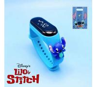 Montre Lilo et Stitch Lcd tactile bleu + Sac Collector