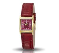Lip Churchill C18 Montre Femme Acier Doré Cuir Rouge 671622