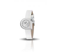 LIP Mach 2000 Mini montre en acier et cuir pour femme Blanc 671164