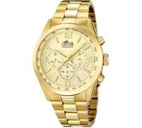 Lotus Montre 18153-2 Homme Quartz Chronographe Acier inox 316L Doré Verre minéral Étanche 5 ATM
