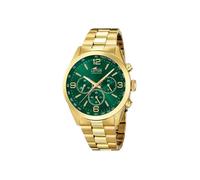 Lotus Montre chronographe Homme 18153/B Doré Acier inox 316L Quartz 5 ATM Cadran vert