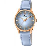 Montre - Lotus - 18407/3 - Acier doré rose - Cuir bleu - Étanche 50m