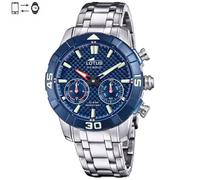 Montre Lotus Hybrid Connected Acier Cadran et lunette bleu 45 mm 18810/3