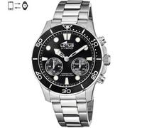 LOTUS Montre Intelligente Homme Hybride Connected Acier INOX 316L - Montre Analogique Connectée - Étanche 10 ATM 18800/2 - Contrôle Musique, Compte Pas, Notifications Appels