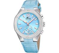 Montre Lotus pour Femme 18972/3 Connected Boîtier en Acier Inoxydable Gris Bracelet en Cuir Bleu