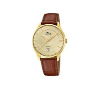 Montre Lotus pour Homme 18403/G Correa Clasico Boîtier en Acier Inoxydable Doré Bracelet en Cuir Marron