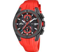 Montre Lotus pour Homme 18943/5 Vortex Boîtier en Acier Inoxydable Noir Bracelet en Caoutchouc Rouge