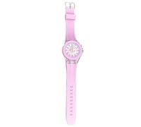Montre lumineuse pour enfants - Facile à lire - Montre de dessin animé pour enfants - Montre de nouveauté pour enseigner l'heure avec sangle en silicone - Montres de poignet pour filles et J, rose