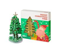 Montre magique en cristal pour sapin de Noël pendant la nuit des enfants dans une expérience amusante et éducative en cristal de croissance