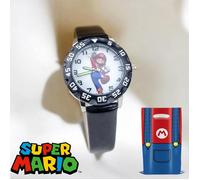 Montre - Mario - Cuir Noir - Bracelet Simili Cuir - Enfant - Mixte