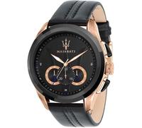 Montre - MASERATI - R8871612025 - Chronographe - Acier - Cuir Noir - 45 mm