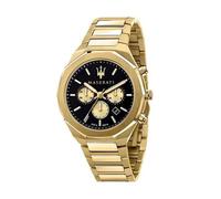 Maserati Montre Homme, Collection Stile, Quartz, Chronographe, en Acier, PVD Or - R8873642001