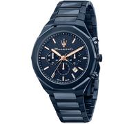Montre - MASERATI - Stile Chronographe - 45mm - Étanchéité 10ATM - Cadran Bleu