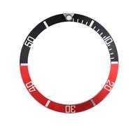 Montre Matériau Aluminium Boucle Lunette Insert Anneau Pièce de rechange (Noir Rouge)