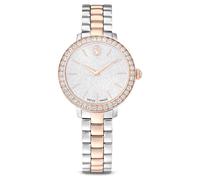 Swarovski Montre, Fabriqué en Suisse, Bracelet en métal, Ton argenté, Finition Or Rose