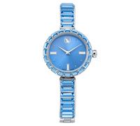 Montre Matrix bangle, Fabriqué en Suisse, Bracelet en cristal, Bleues, Acier inoxydable OS