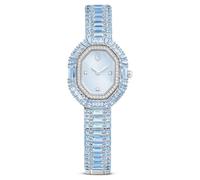 Montre Matrix octagon, Taille baguette, Bracelet en métal, Bleues, Acier inoxydable OS