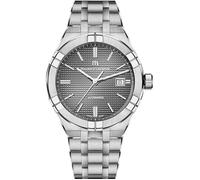 Maurice Lacroix AIKON Date Automatique 1,654 in, boîtier en Acier Inoxydable, résistance à l'eau 20 ATM, Cadran imprimé Clous de Paris Gris