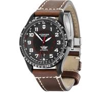 Montre Mécanique Homme - Victorinox Airboss 241886 - Cuir Marron - Noir