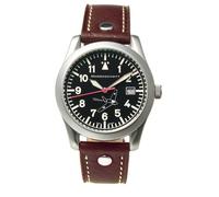 Montre - MESSERSCHMITT - ME 163-40 - Cuir marron - Cadran noir - Aiguilles luminescentes