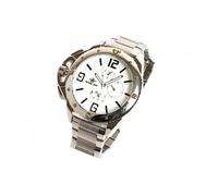 Montre-Michael John-Grosse Montre Homme Bracelet Argent Chronographe Originale Dateur Xyel - Gris