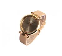 Montre-Michael John-Jolie Montre Bracelet Cuir Marron et Doree aika - Marron