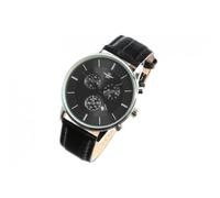 Montre-Michael John-Montre Chronographe Cuir Noir Dateur Classe Myonos - Noir