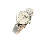 Montre-Michael John-Montre Femme Argent Bracelet Cuir et Strass Originale Lily - Gris