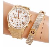 Montre Michael Kors Femme MK7241 Lexington Cadran En Nacre Blanc IP Or Neuf