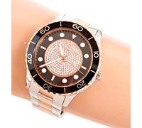 Michael Kors Montre Quartz Femme 40.00mm avec Cadran Multicolore analogique et Bracelet en Bracelet en Acier Deux Tons MK6960