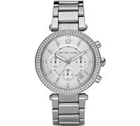 Montre Michael Kors Parker MK5353 pour femme - Chronographe, cadran argenté, bracelet acier inoxydable