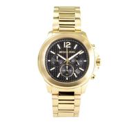 Michael Kors Montre Sage pour Homme, 44mm Mouvement chronographe à Quartz avec Bracelet en Acier Inoxydable, Ton doré, 44 mm