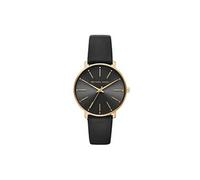 Montre Michael Kors Pyper à trois aiguilles en cuir noir pour femme
