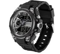 Montre Militaire Homme Outdoor Sport Etanche à 50 ATM Montre Tactique Commando Montre Millitaire pour Sport Grand Cadran Multi Affichage Facile à Lire dans La Nuit Noir