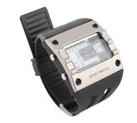 Montre Militaire Numérique pour Hommes, Grand écran, étanche et Résistante aux Chocs, avec Veilleuse LED, Chronomètre pour Les Sports de Plein Air, 30 M de Profondeur, Caoutchouc et Acier