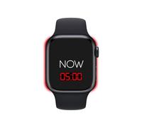 Montre minimaliste numérique avec lumière rouge | Montre consciente pour vivre le présent | Heure cachée activable en appuyant sur le bouton | Sans rayonnements nocifs pour la santé