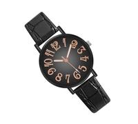 Montre minimaliste, style coréen, décontracté, pour femme, montre tendance, grand cadran, trotteuse, chiffres arabes, pour petits poignets, bracelet en cuir, grand cadran