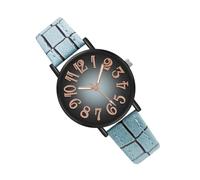 Montre minimaliste, style coréen, décontracté, pour femme, montre tendance, grand cadran, trotteuse, chiffres arabes, pour petits poignets, bracelet en cuir, grand cadran