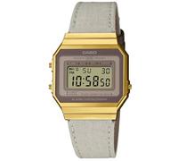 Montre Mixte CASIO A700WEGL-7AEF - Quartz - Digital - Bracelet Tissu Gris