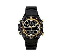 Montre Mixte CHRIS BENZ CBD200MK1 de plongée Quartz DEPTHMETER DIGITAL GOLD EDITION Noir G